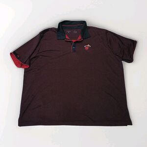 Miami Heat Stay Dry Polo‎ Shirt Black High Performance NBA Antigua XXL